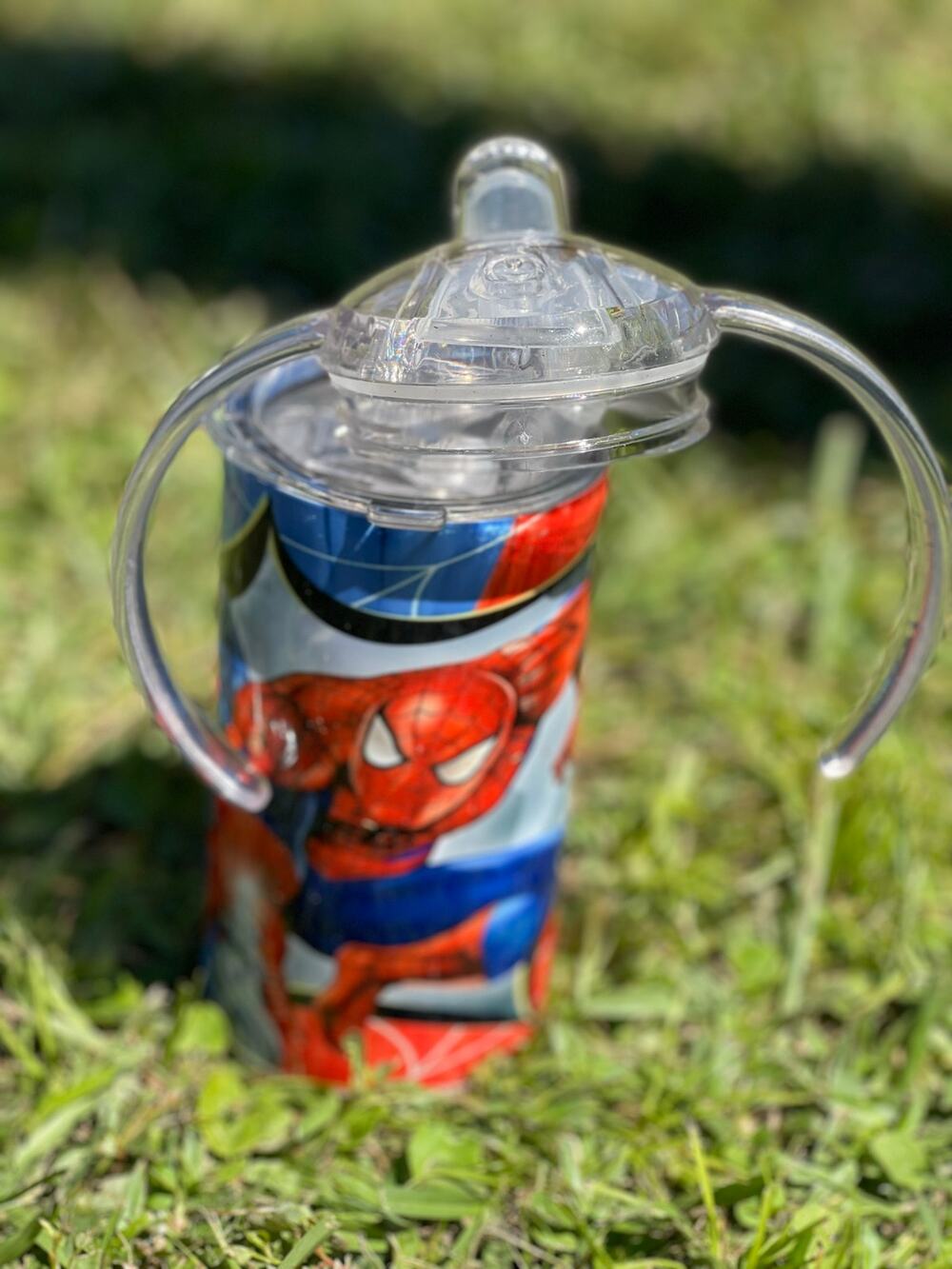 12oz Stainless Steel Sippy Cup/Tumbler Spiderman